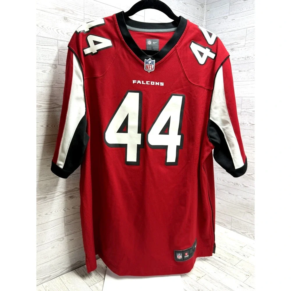 Nike Atlanta Falcons Beasley Jr #44 NFL Red Super‎ Bowl 51 On Field Jersey LARGE
